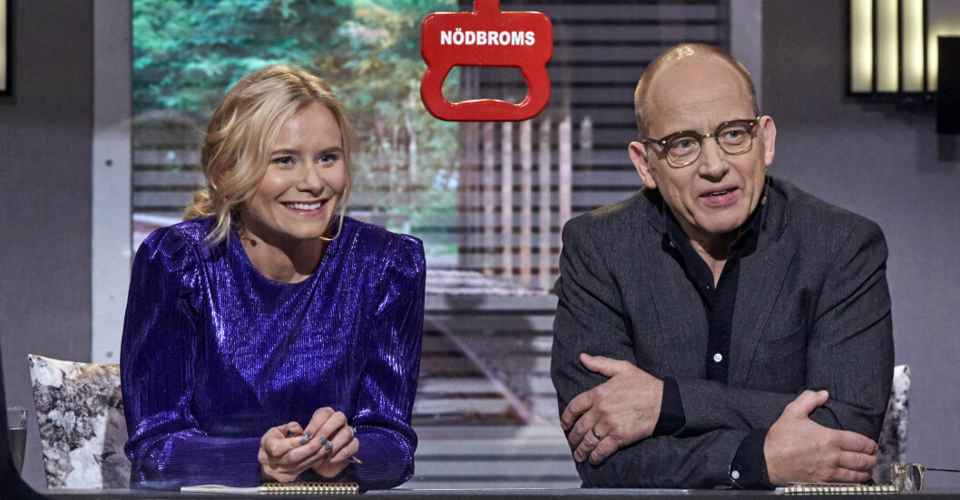 Ebba Hultkvist Stragne och Samuel Fröler i På Spåret. Ebba Hultkvist Stragne och Samuel Fröler i På Spåret.