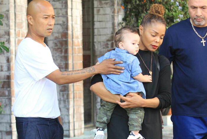 Janet Jackson med sonen Eissa. Janet Jackson.