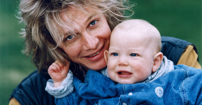 Tommy Nilsson med sonen Kalle 1992.