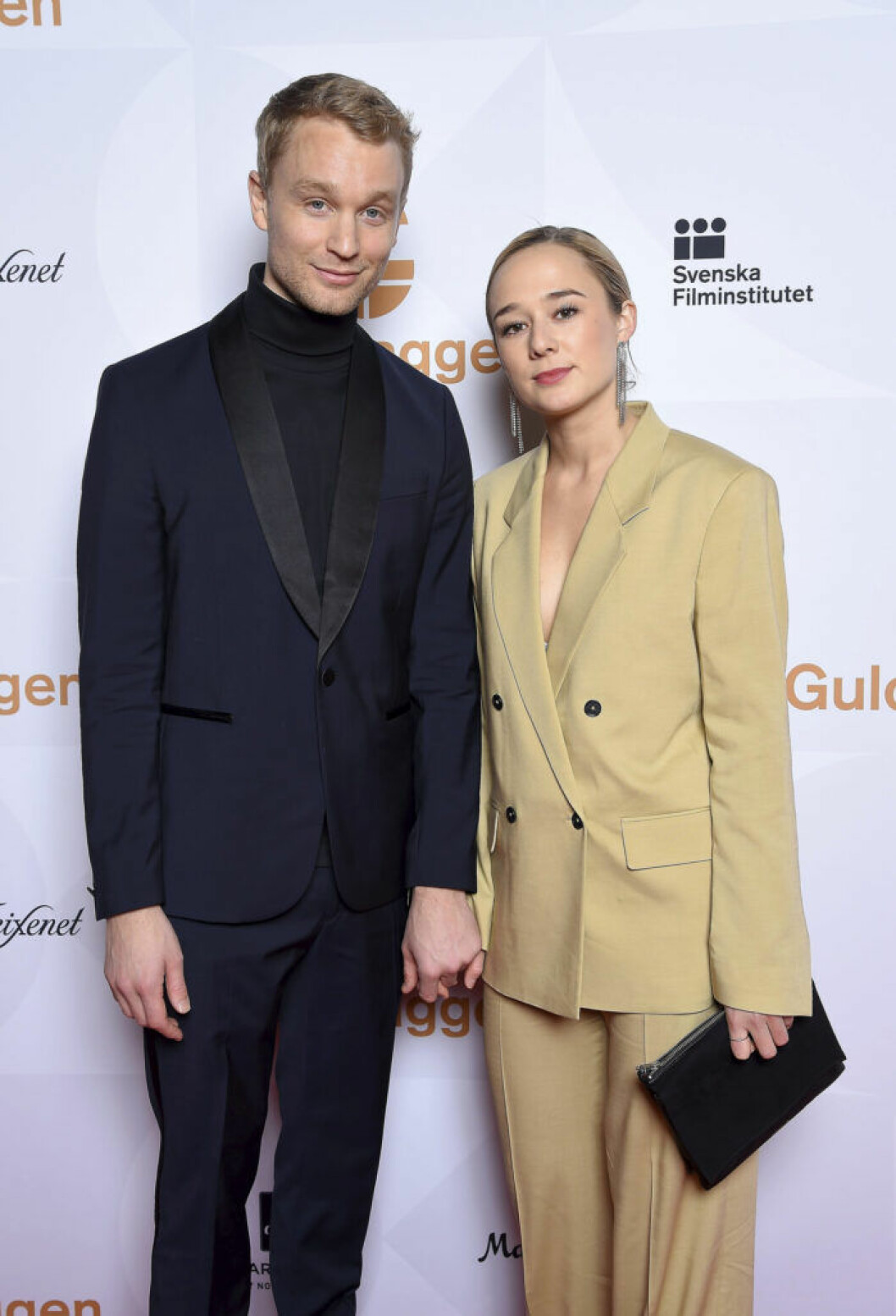 Björn Gustafsson och Alba August på Guldbaggegalan 2019. Björn Gustafsson och Alba August på Guldbaggegalan.
