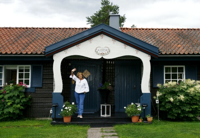 Hemma hos Barbro "Lill-Babs" Svensson i huset i Järvsö 2008.