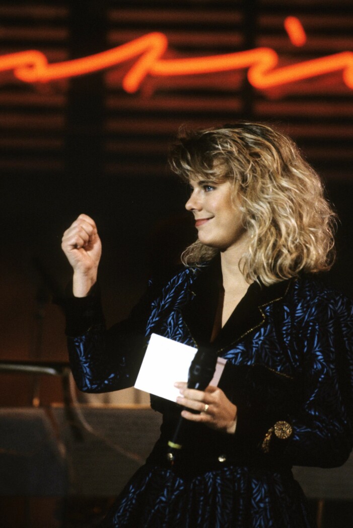 Carin Hjulström 1990 i Melodifestivalen.