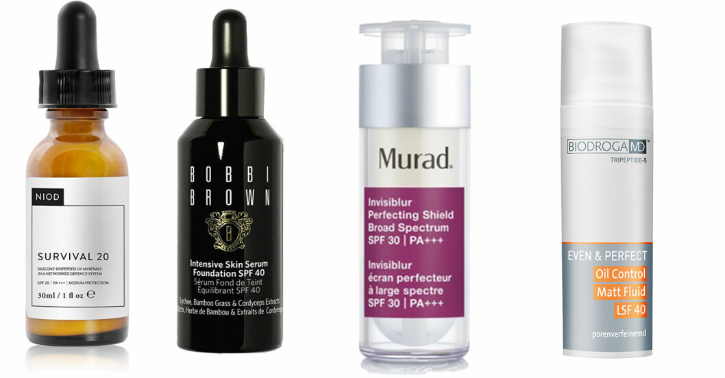 Serum med spf för solskydd