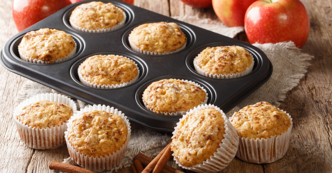 Mellanmål och fika i ett! äppelmuffins