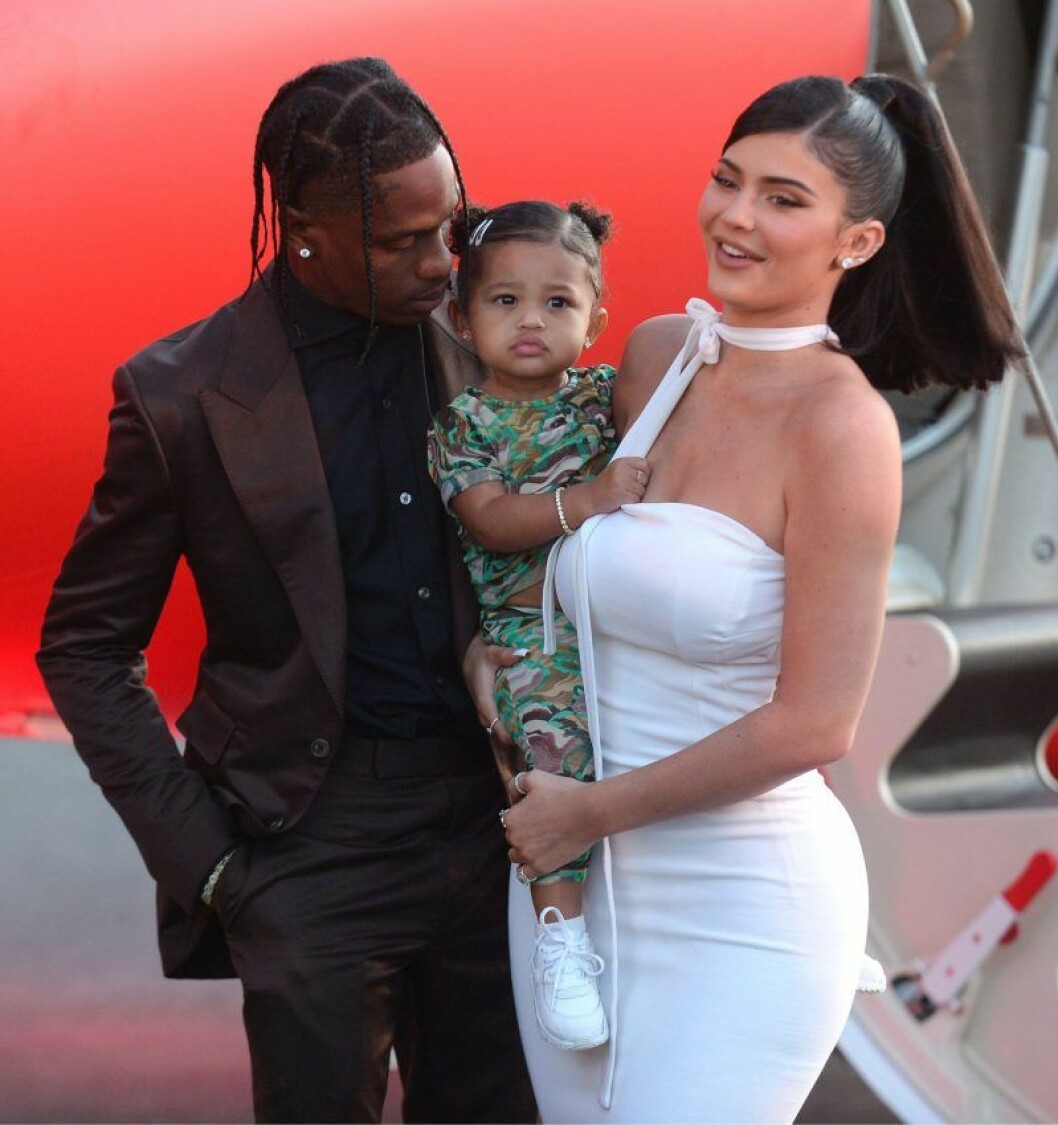 Travis Scott och Kylie Jenner med dottern Stormi Webster. Travis Scott Kylie Jenner