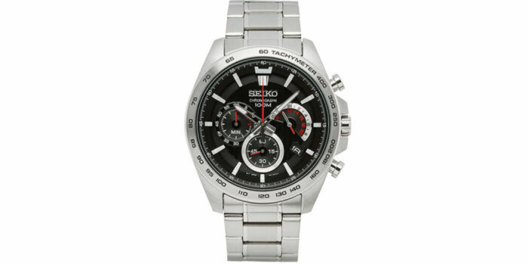 Silvrig klocka från Seiko