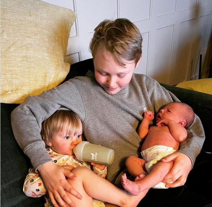 Barnen Holger, Otto och Juno. Foto: Privat Carina Bergs barn Holger, Otto och Juno.
