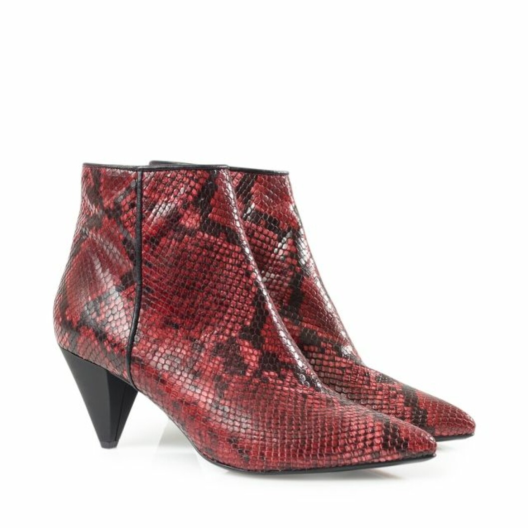 Snakemönstrade ankleboots