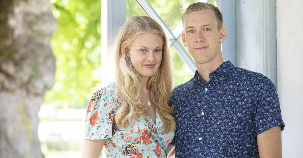 Sofia Lindhe och Anton Pehrson. Sofia Lindhe och Anton Pehrson från Gift vid första ögonkastet