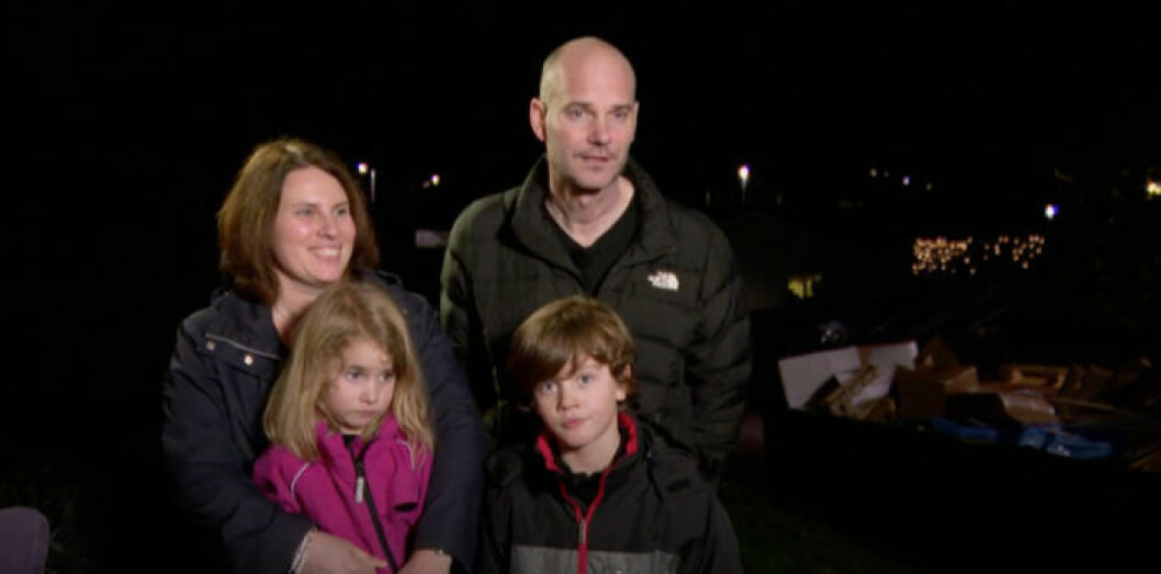 Ann-Sofie och Max tillsammans med barnen Moa och Anton. Bild: Kanal 5 Ann-Sofie och Max med barnen Moa och Anton