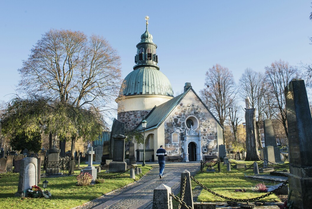 Begravningen ägde rum på fredagen i Solna kyrka. solna kyrka