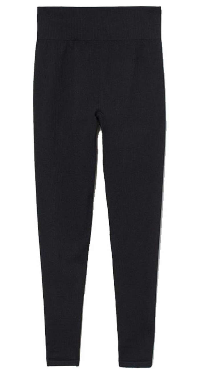 svarta sömlösa träningstights från H&M