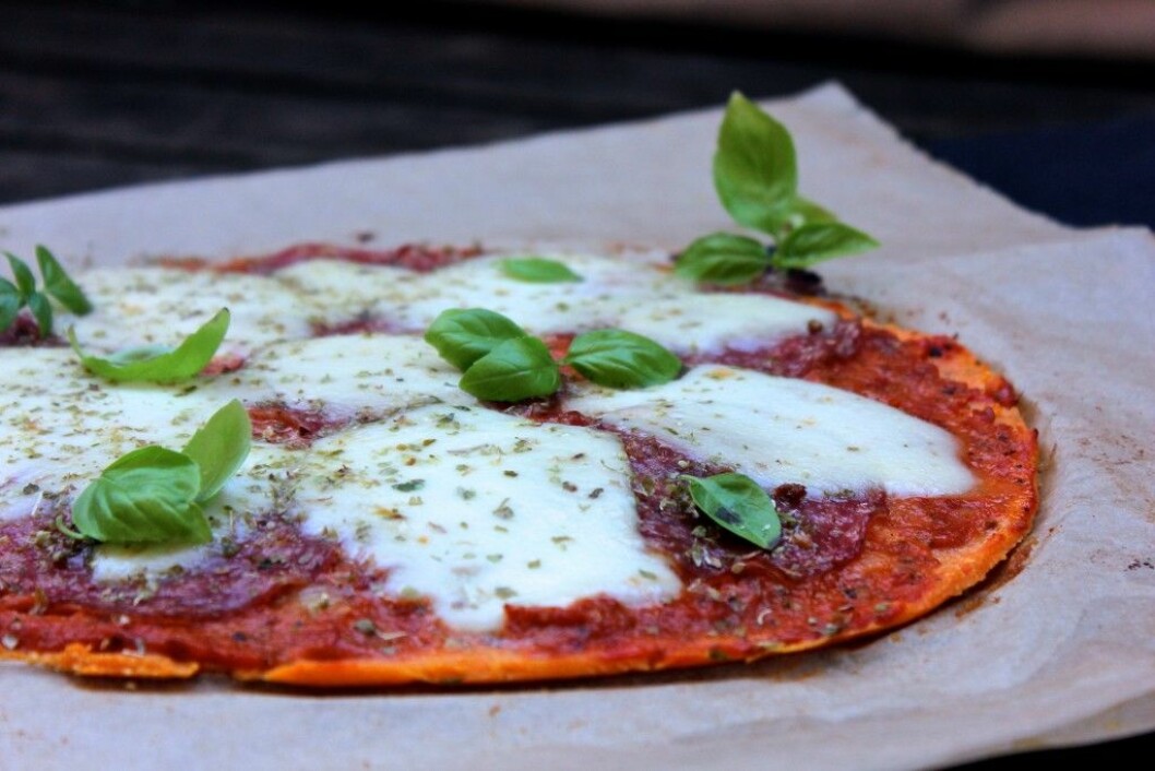 Sötpotatispizza. Sötpotatispizza.