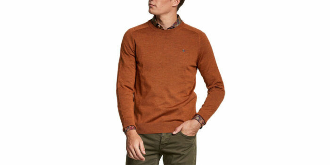 Beige stickad tröja