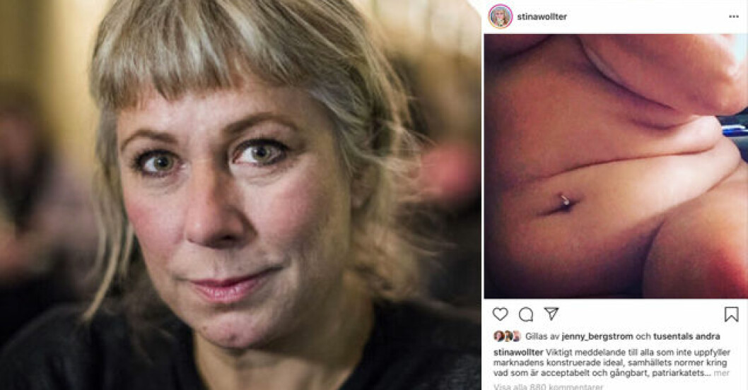 Stina Wollter hyllas för sitt inlägg på instagram