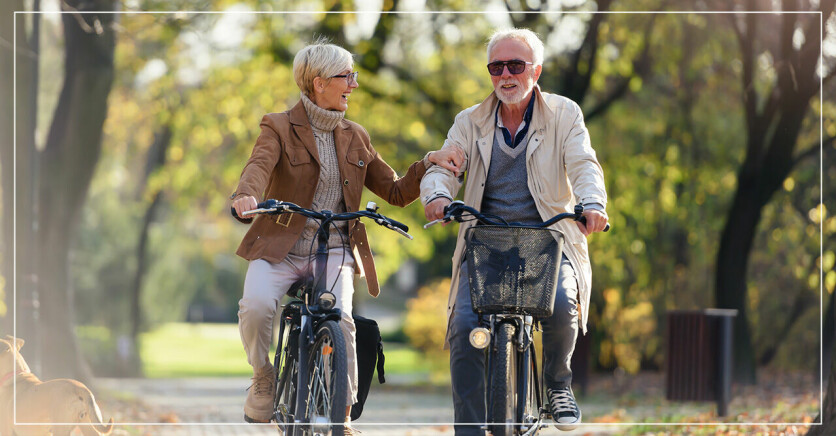 pensionärer på cykel