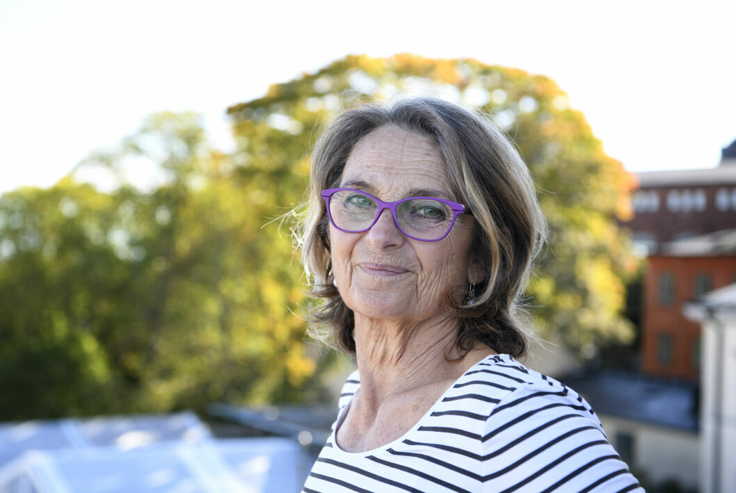 Senast är Suzanne Reuter bland annat känd i rollen som Ica-Stina i Icas reklamfilm. Foto: TT Suzanne Reuter 70