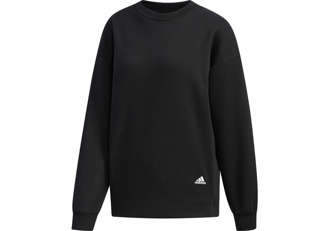 Svart tjocktröja från Adidas med fickor