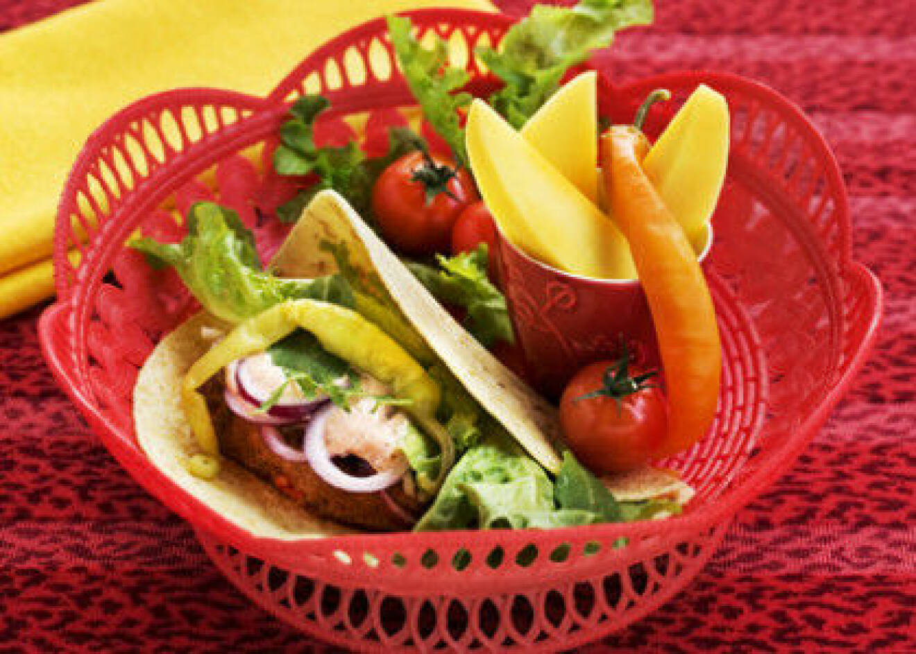 Tacos: Recept på mexiburgare.