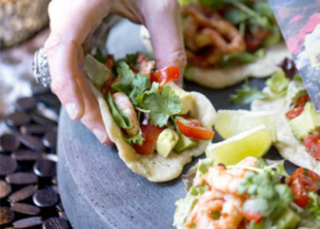 Tacos: Recept på räktortillas.