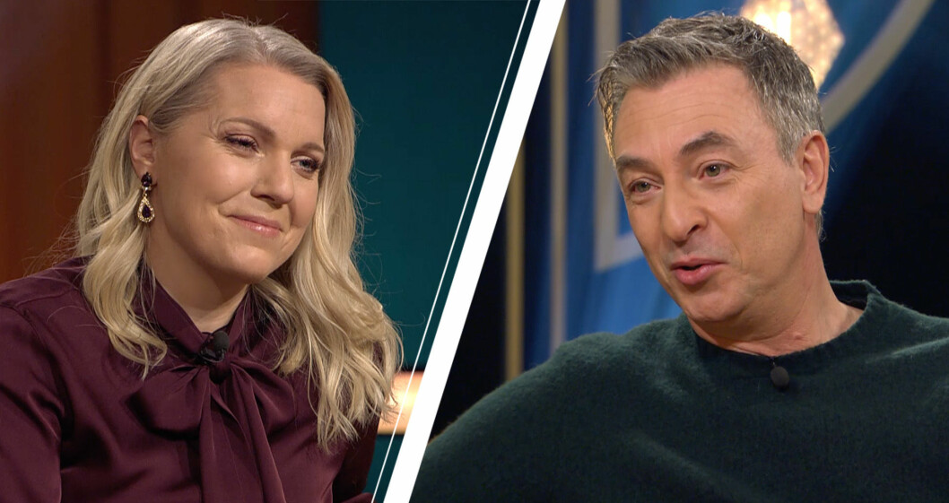 Carina Bergfeldt och Tareq Taylor i SVT.