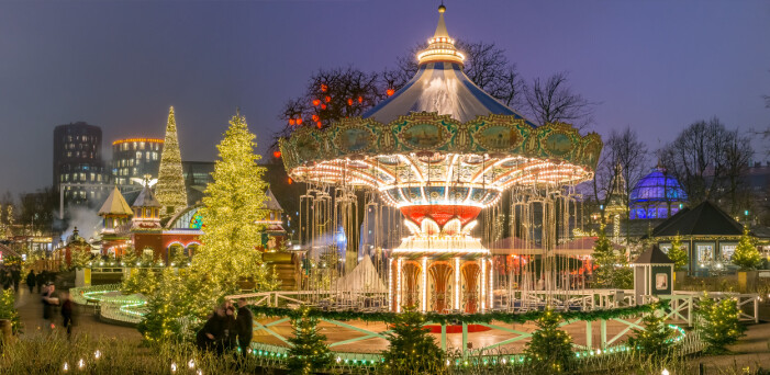 Julmarknad Tivoli i Köpenhamn