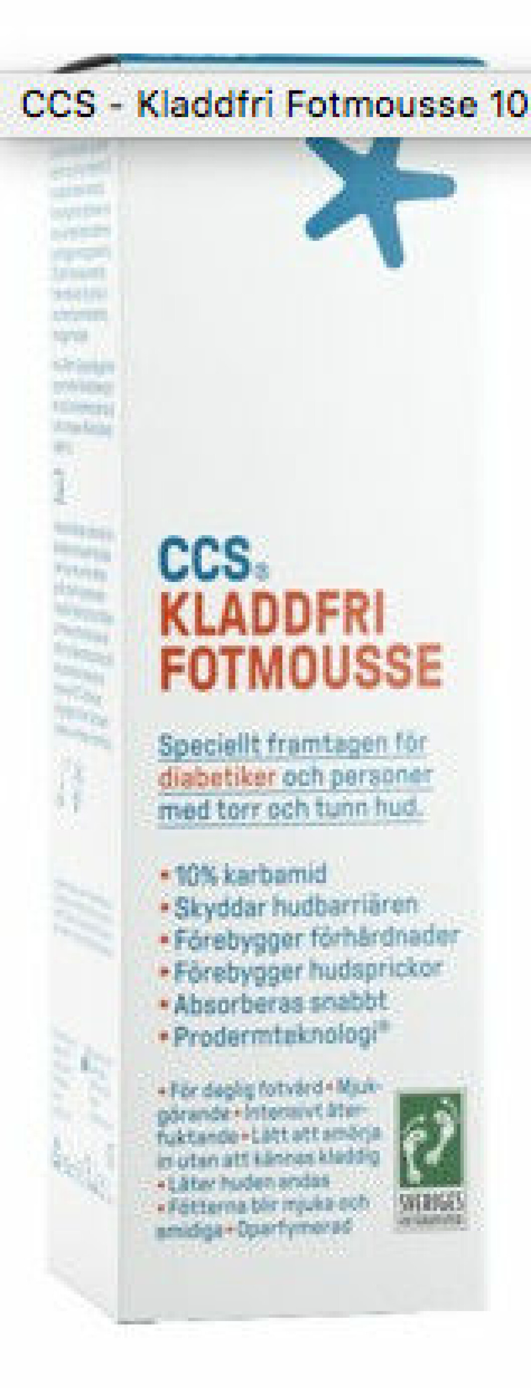 Kladdfri fotmousse CCS
