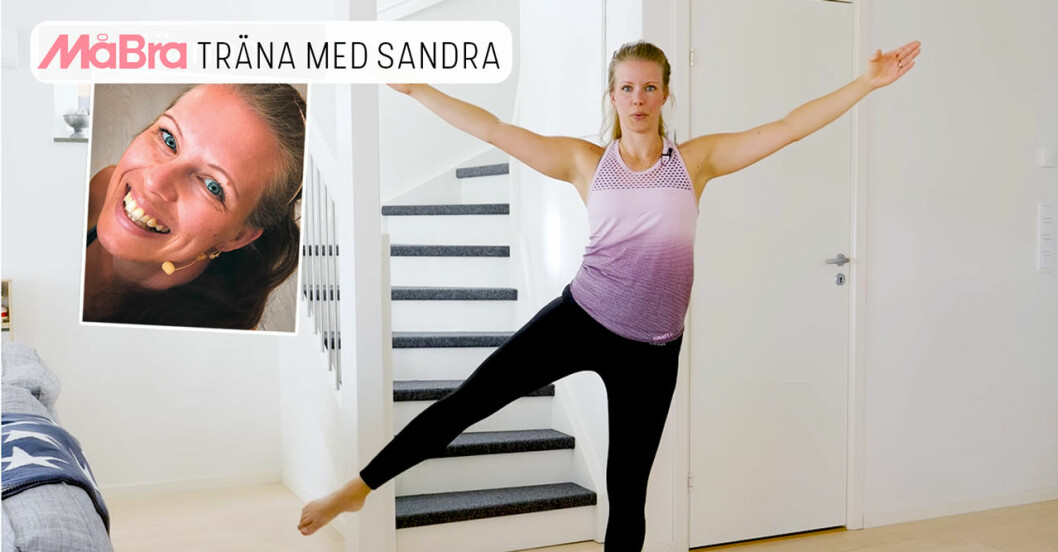 Sandra Friberg vidar lågintensivt träningspass.