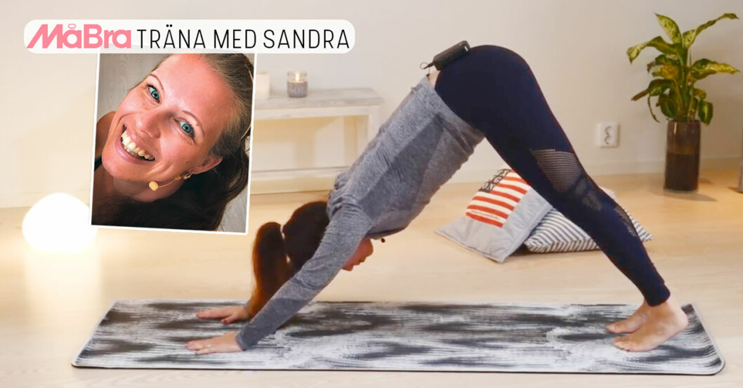 Yoga för stel rygg, med Sandra Friberg.