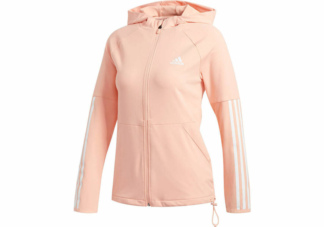 Rosa tröja fårn adidas med fickor i midjan