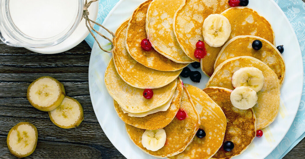 små bananpannkakor