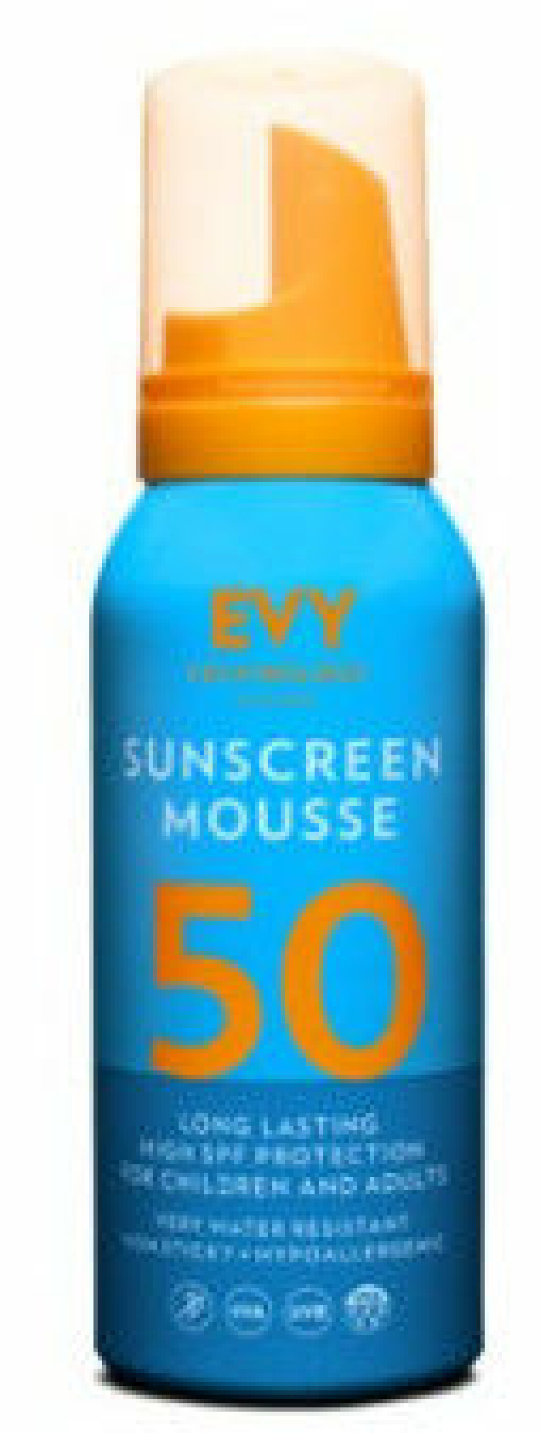 SPF-mousse från EVY, för hela kroppen.