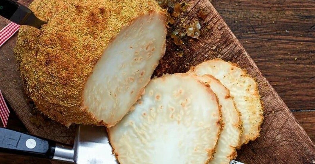 Vegansk skinka på rotselleri till julbordet