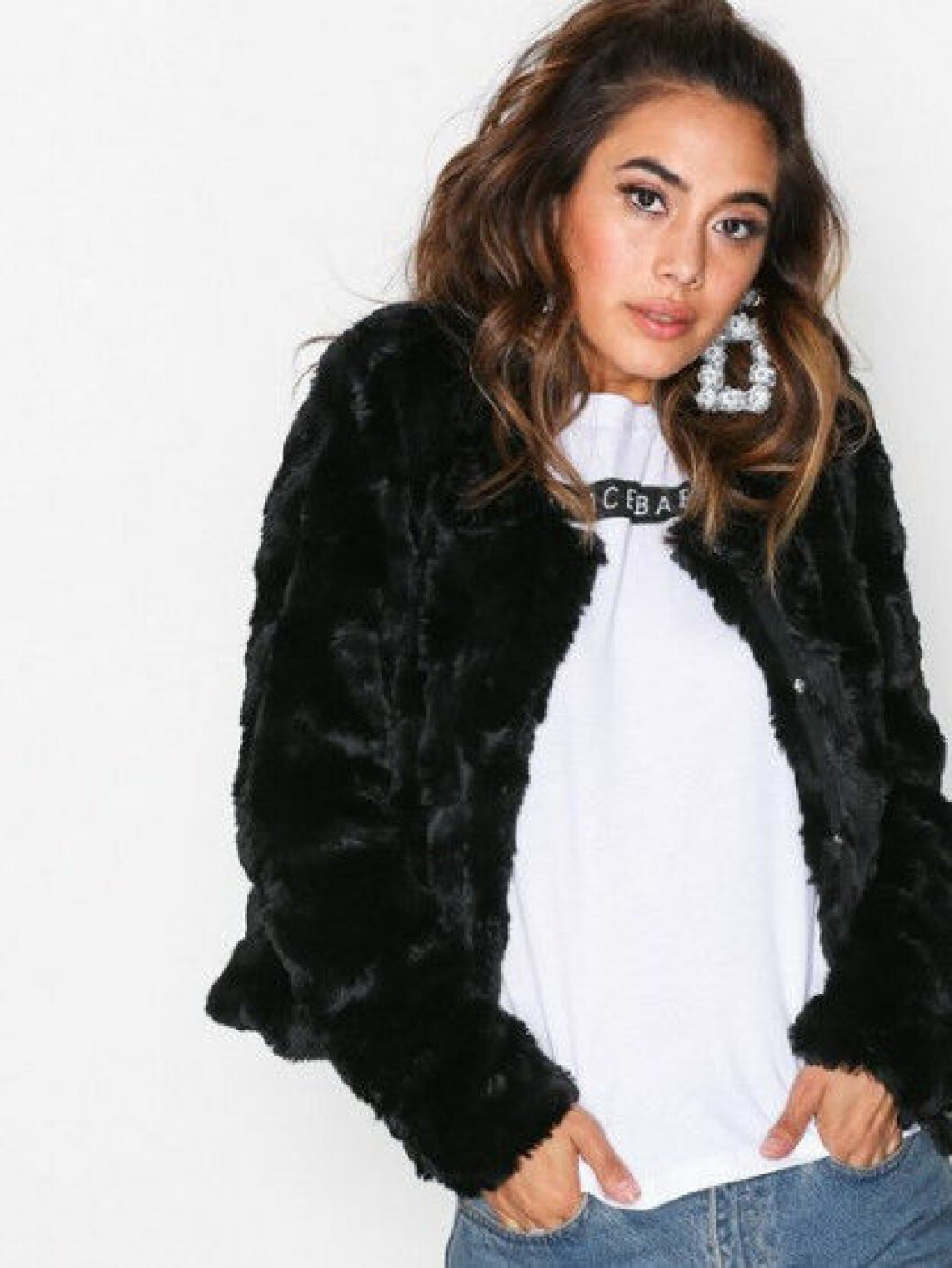 Fuskpäls jacka från Vero Moda, höst 2018.