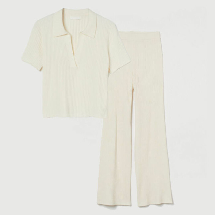vitt matchande set från H&M