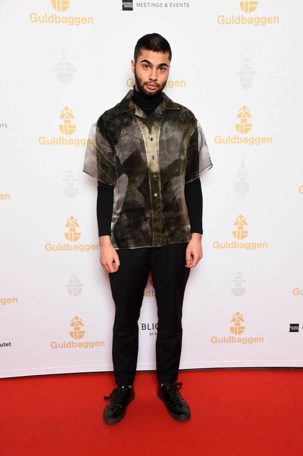 William Spetz på röda mattan på Guldbaggegalan 2020