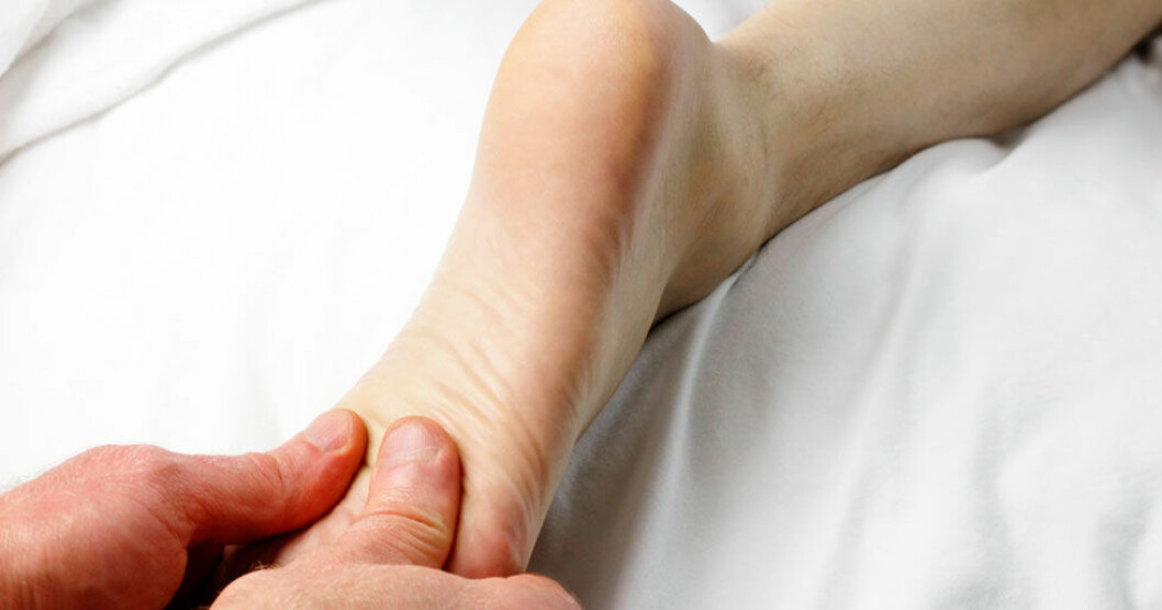 Under varje fotsula finns ett tjugotal reflexpunkter. zonterapi-besvar